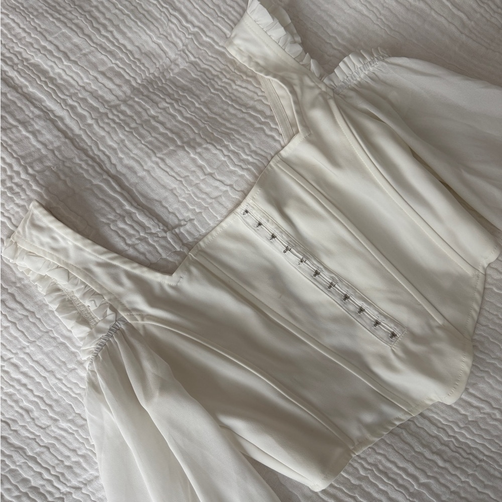 Fashion Nova Cream Corset Top